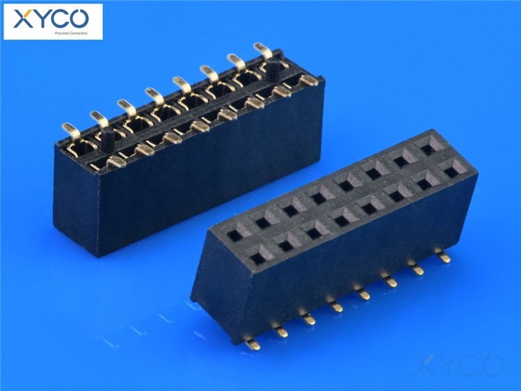 2.54雙排帶柱排母 2.54雙排帶柱排母